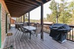 Lower Deck Includes Patio Furniture, Grill, and Hot Tub